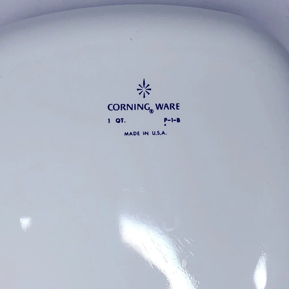 Vintage Corning Ware Classic RARE Blue Cornflower 1 Quart P-1-B Farmhouse